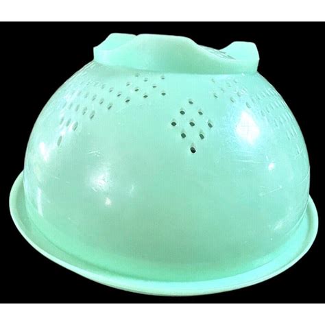 Vintage Tupperware Jadeite Green Colander Strainer Bowl Etsy