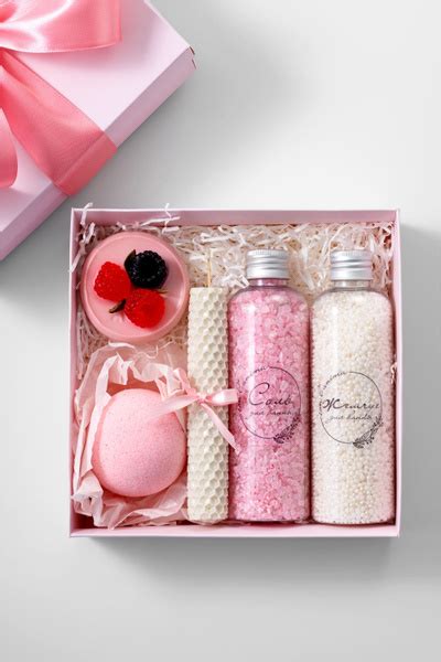 Подарочный Бьюти бокс спа набор для женщин, мерцающая соль, жемчуг ...
