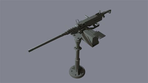 Mitrailleuse Browning M2 modèle 3D 20 fbx obj unknown ma Free3D