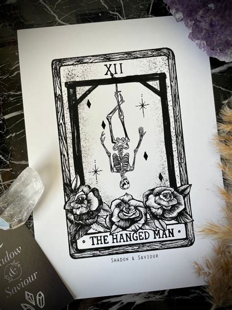 Xll The Hanged Man Tarot Card A Art Print Only Major Arcana Celestial