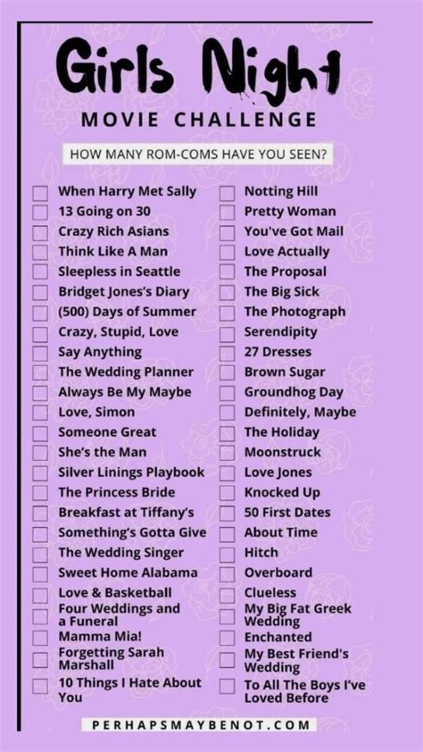 Girls Night Movie Challenge🐣🙈 Movies To Watch Good Movies To Watch