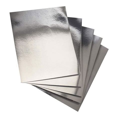 Metallic Silver Foil Sheet A4 Size August School And Office Stationery