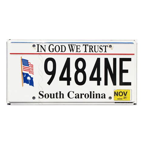 2019 South Carolina In God We Trust #9484NE | License Plates