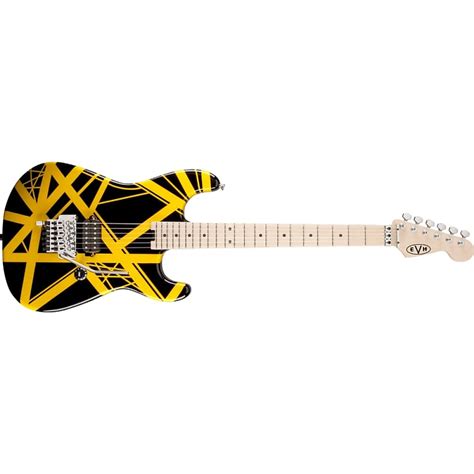 Mint Evh Striped Series Black With Yellow Stripes Reverb