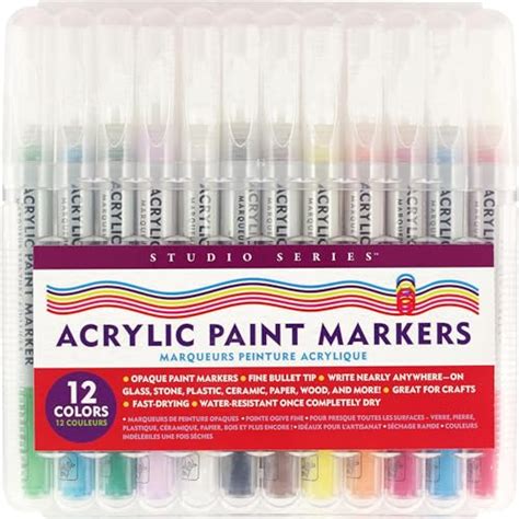 Studio Series Acrylic Paint Marker Set 12 Piece Set Peter Pauper