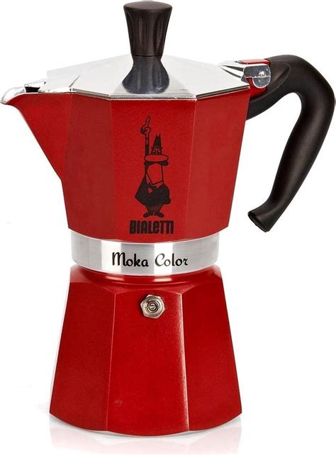 Bialetti Moka Express Percolator Kops Aluminium Rood Bol