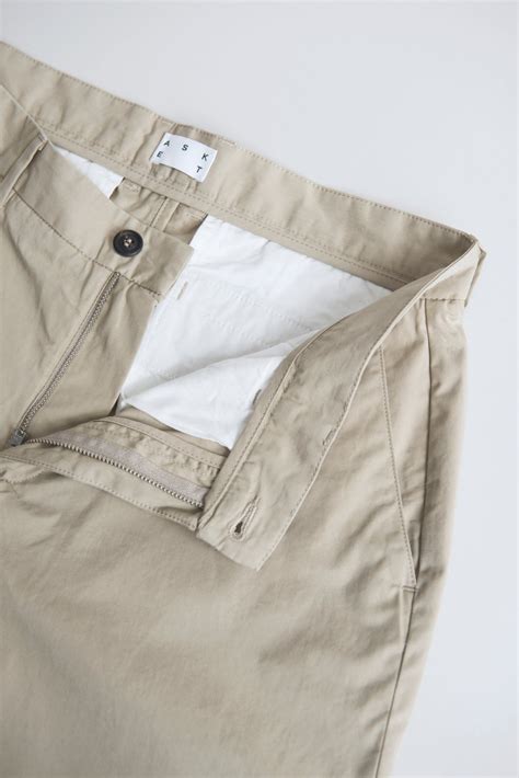 Beige Shorts Organic Cotton Twill Chino Asket