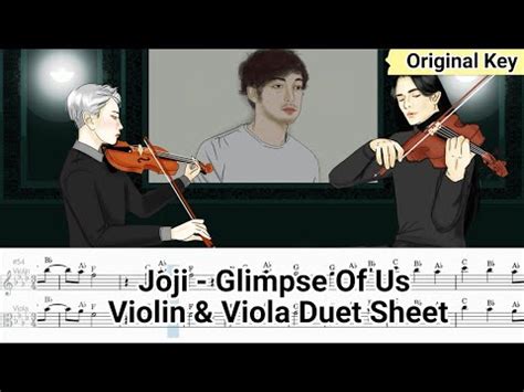 Joji Glimpse Of Us Violin Viola Duet Sheet YouTube