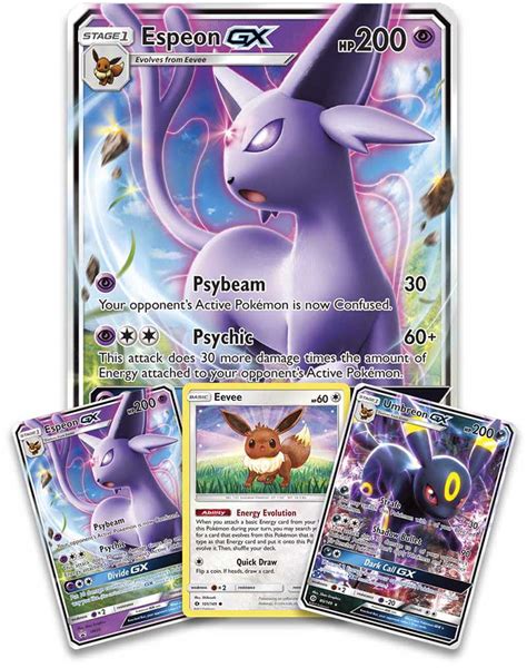 Pokemon Eeveelution Espeon Gx Premium Collection Box Trading Cards