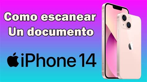 Como Escanear Un Documento En IPhone 14 Pro Max YouTube