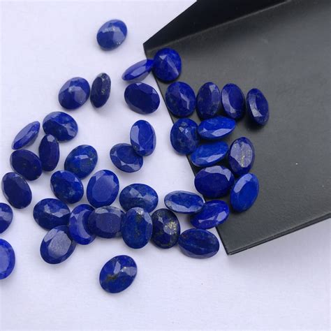 X Mm Natural Lapis Lazuli Oval Cut Gemstone Free Shipping