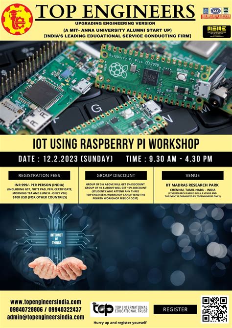 Iot Using Raspberry Pi Workshop 2023 Top Engineers Workshop Chennai