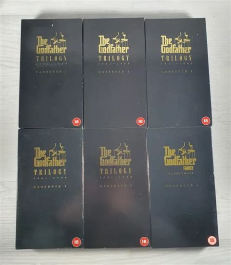 THE GODFATHER TRILOGY Box Set VHS 2001 Rare 6 Tape Edition Inc