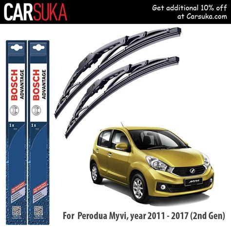 Saiz Wiper Myvi Lagi Best Perodua Myvi 2011 2017 Carace Premium Soft