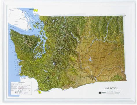 Raised Relief Maps Of Washington State World Maps Online