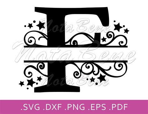 Split Monogram Svg Split Letter F Svg Divided Initial F Etsy In 2021