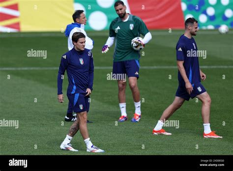 Nicolo Fagioli Of Italy Looks On During Italy Training Session On The