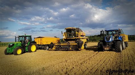 Żniwa 2022 New Holland TC 5070 John Deere 6130M NH T7 195S