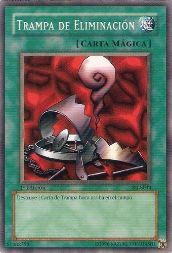 Trampa de Eliminación Cartas mágicas Carta originales Baraja de cartas