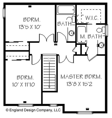 2-Story House Upper Level Floor Plan