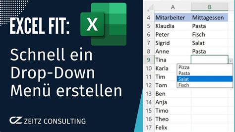 Schnell ein Drop Down Menü in Excel erstellen YouTube