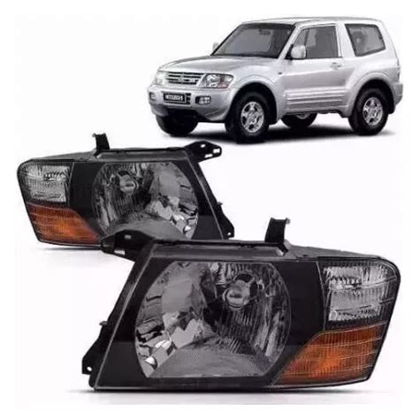 Par Farol Pajero Full 2001 2002 Mascara Negra