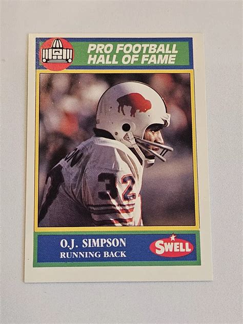 Oj Simpson 127 1990 Swell Pro Football Hall Of Fame Ebay