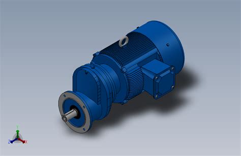 Rf167法兰轴伸式安装斜齿轮减速机 Rf167 Y11 4p 160m M1 0° Φ550 9461solidworks 2010