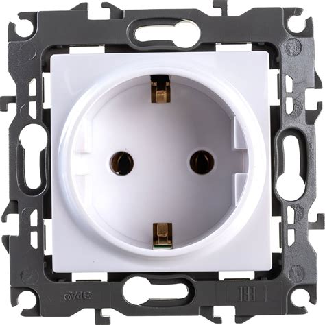 Розетка ЭРА 12-2001-01 2P E Schuko, 16A-250В, IP20, без м.лапок, 12 ...
