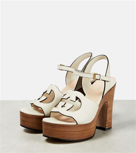 Gucci Interlocking G Leather Platform Sandals Gucci