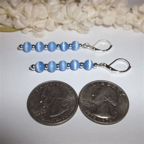 Wvluckygirl Jewelry Earring Set Blue Earrings Long Blue Earrings