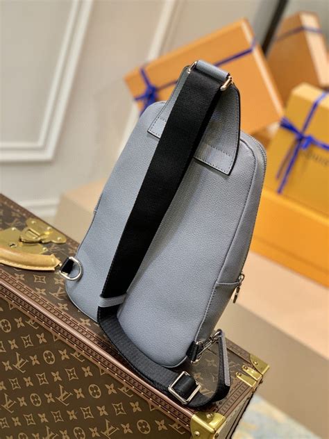 Louis Vuitton Avenue Sling Bag Taiga Grey For Men Men S Bags Crossbody Bags 12 2in 31cm Lv