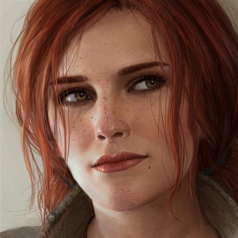 Ástor Alexander - A realistic painting of Triss Merigold, from The ...