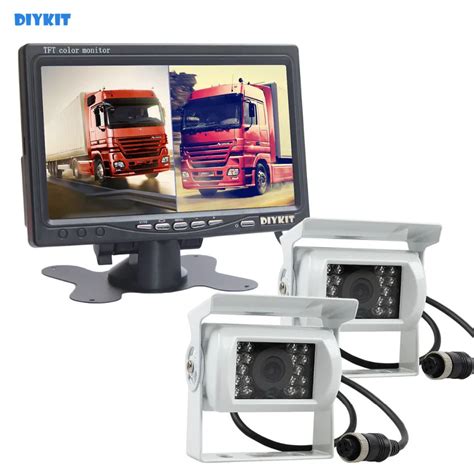 Diykit Dc12v 24v 7 2 Split Lcd Screen Car Monitor Hd Ccd Rear View