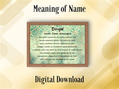 Printable First Name Meaning Custom Made Wall Art Celtic - Etsy