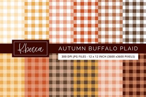 Fall Buffalo Plaid Background Patterns Seamless