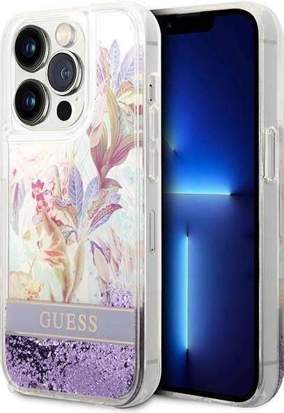 Oryginalne Etui Iphone Pro Max Guess Hardcase Liquid Glitter Palm