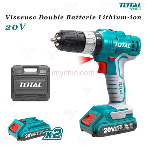 Visseuse Double Batterie Lithium Ion 20V TOTAL TIDLI20012 Imychic