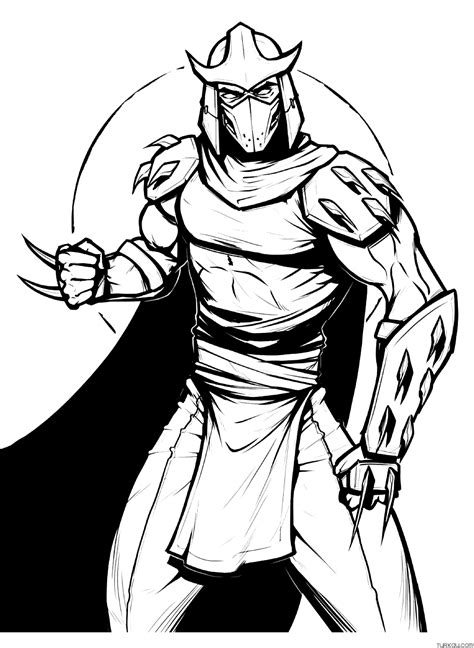 Teenage Mutant Ninja Turtles Shredder Coloring Pages