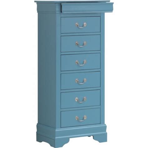 Glory Furniture Louis Phillipe Drawer Lingerie Chest In Teal Ralphs