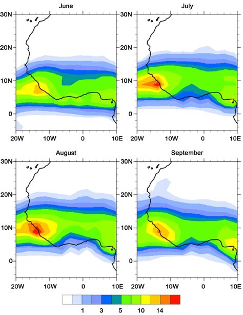 Daily Climatology Of JJAS Average Daily Of GPCP Precipitation During