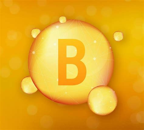 Vitamin B Gold Shining Icon Ascorbic Acid Vector Stock Illustration