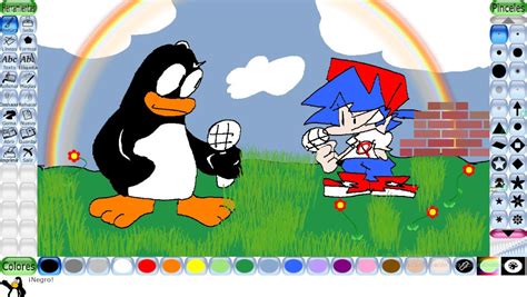 Art Gallery — "Tux Paint Mod When? (Friday Night Funkin' fanart)" by lario but hd