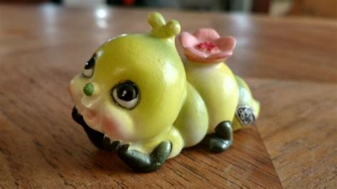 Vintage Josef Originals Caterpillar Glowworm Worm Bug Miniature Ceramic