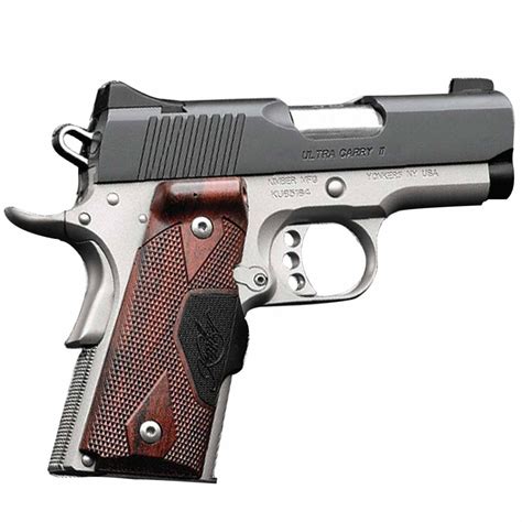 Kimber Ultra Carry Ii Two Tone Lg 45 Auto Acp 3in Silverrosewood