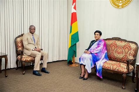 En fin de mission au Togo Aliou Dia chez la présidente de lAssemblée