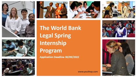 The World Bank Legal Spring Internship Program Youth Opportunities