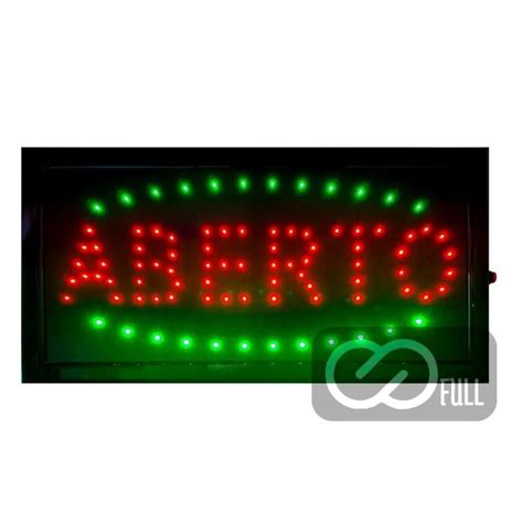 PAINEL LETREIRO DE LED LUMINOSO ABERTO 110V Shopee Brasil