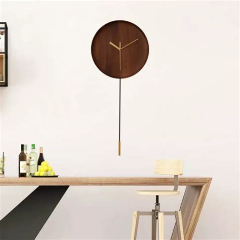 Minimalist Wooden Pendulum Wall Clocks | Artistic Wall Clocks