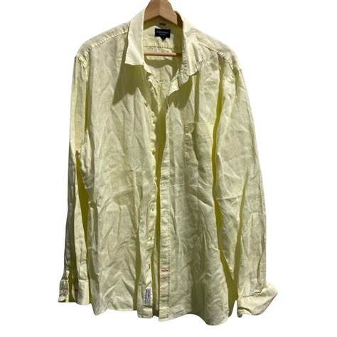 Sportscraft Mens Size Xl Business Shirt Long Sleeve Yellow S